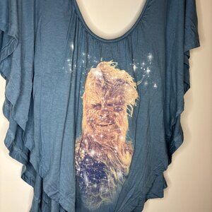 DISNEY PARKS STAR WARS NEW Chewbaca Top Womens XL Stretch Off the Shoulder